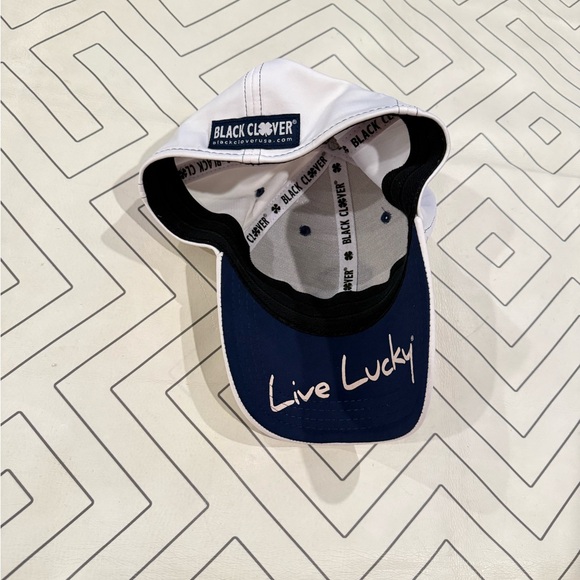 Black Clove Live Lucky White and Black Fitted Hat - Picture 7 of 12